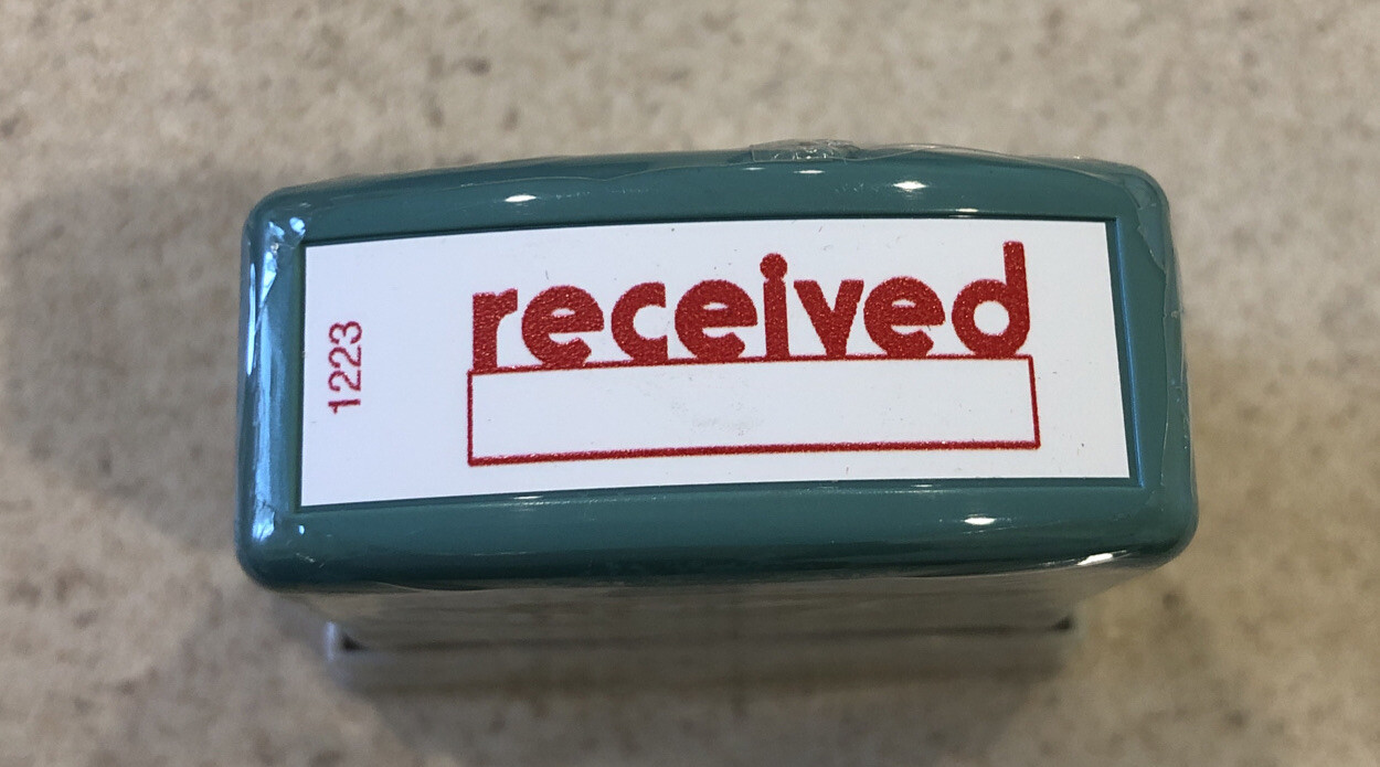 XStamper Eco-Green "received" Stock No. 01223