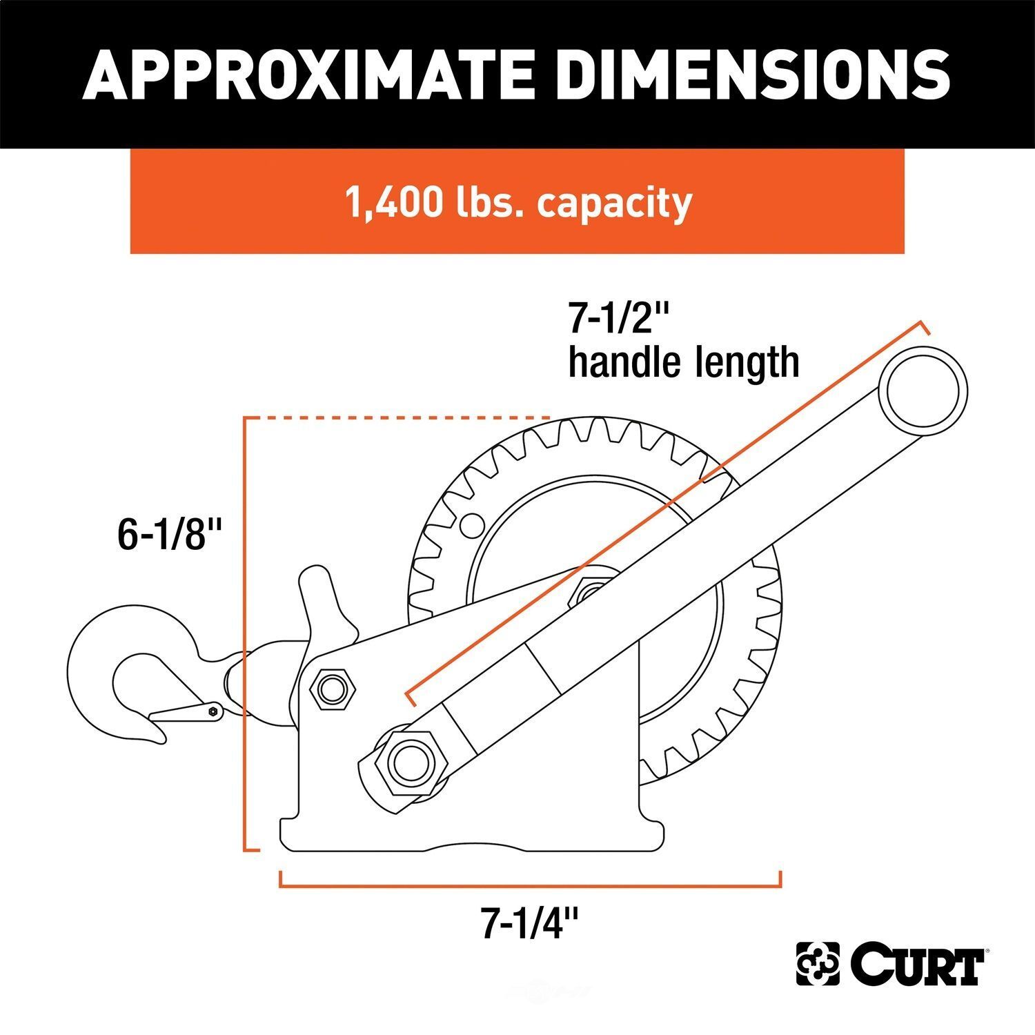 Trailer Winch Curt Manufacturing 29435