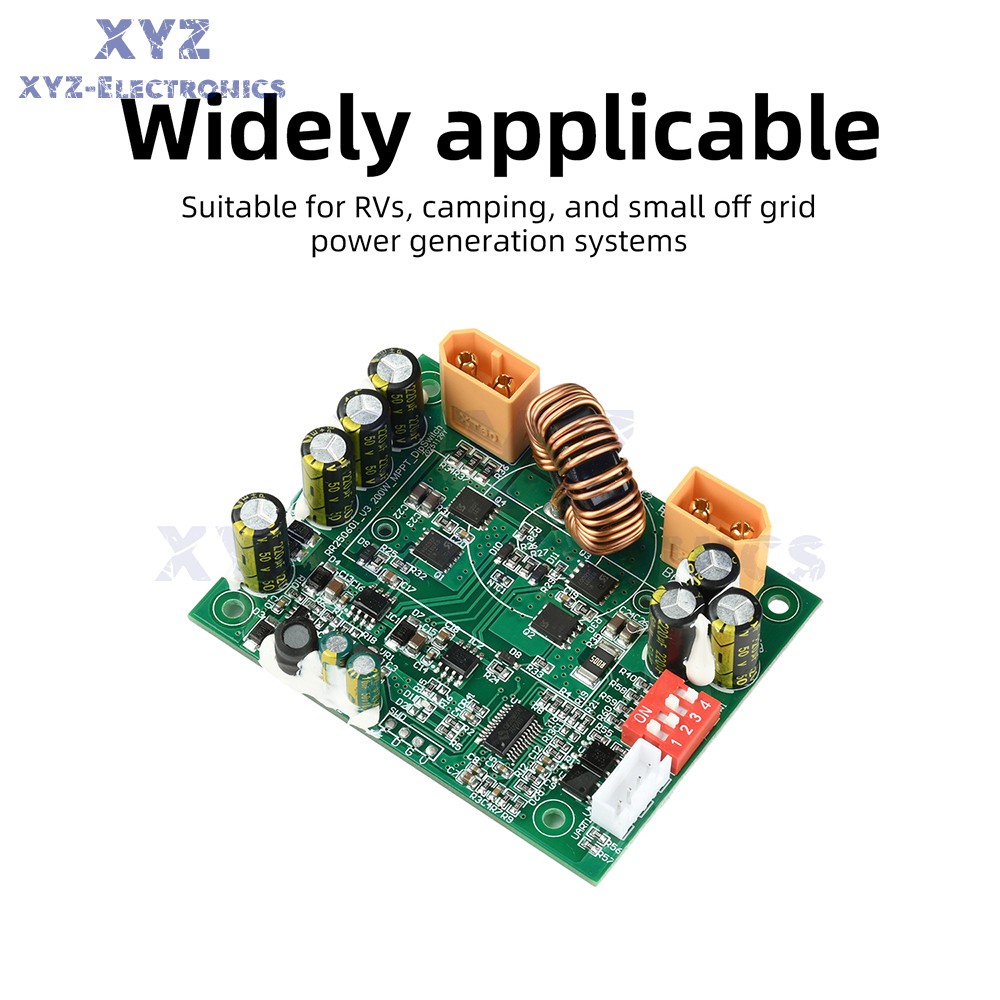 100W MPPT Smart Solar Controller DIP Switch for 12V 24V Energy Storage Systems