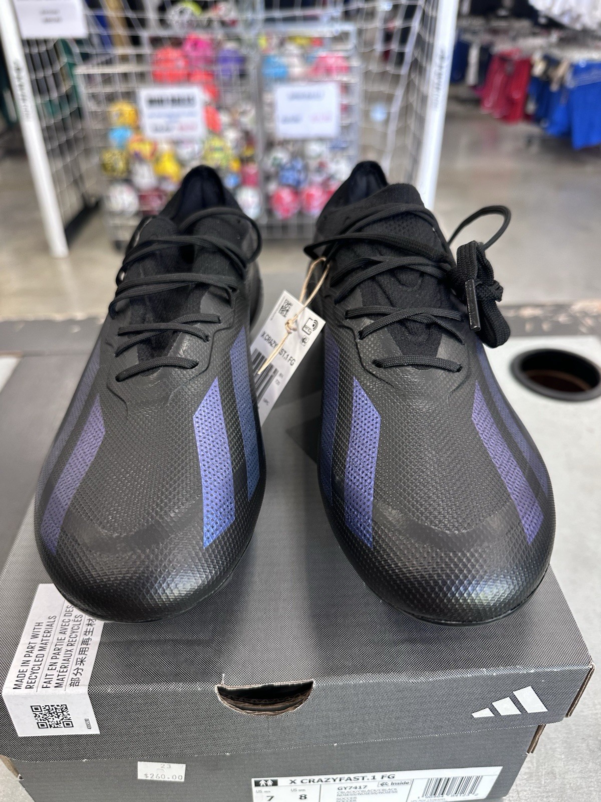 ADIDAS X CRAZYFAST .1 FG BLACK GY7417 SIZE 7.5