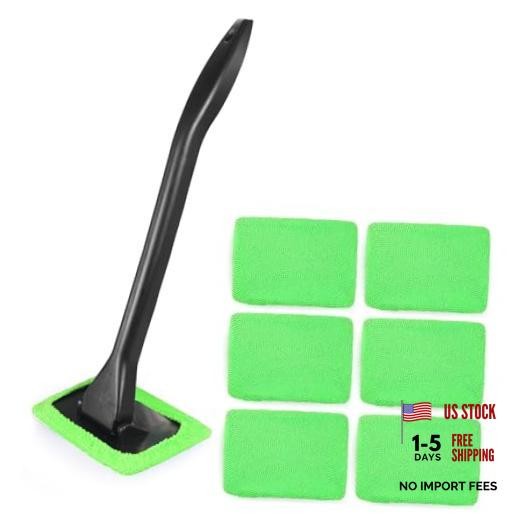 6PCS Windshield Cleaning Tool Car Window Cleaner with 5 Reusable and Green