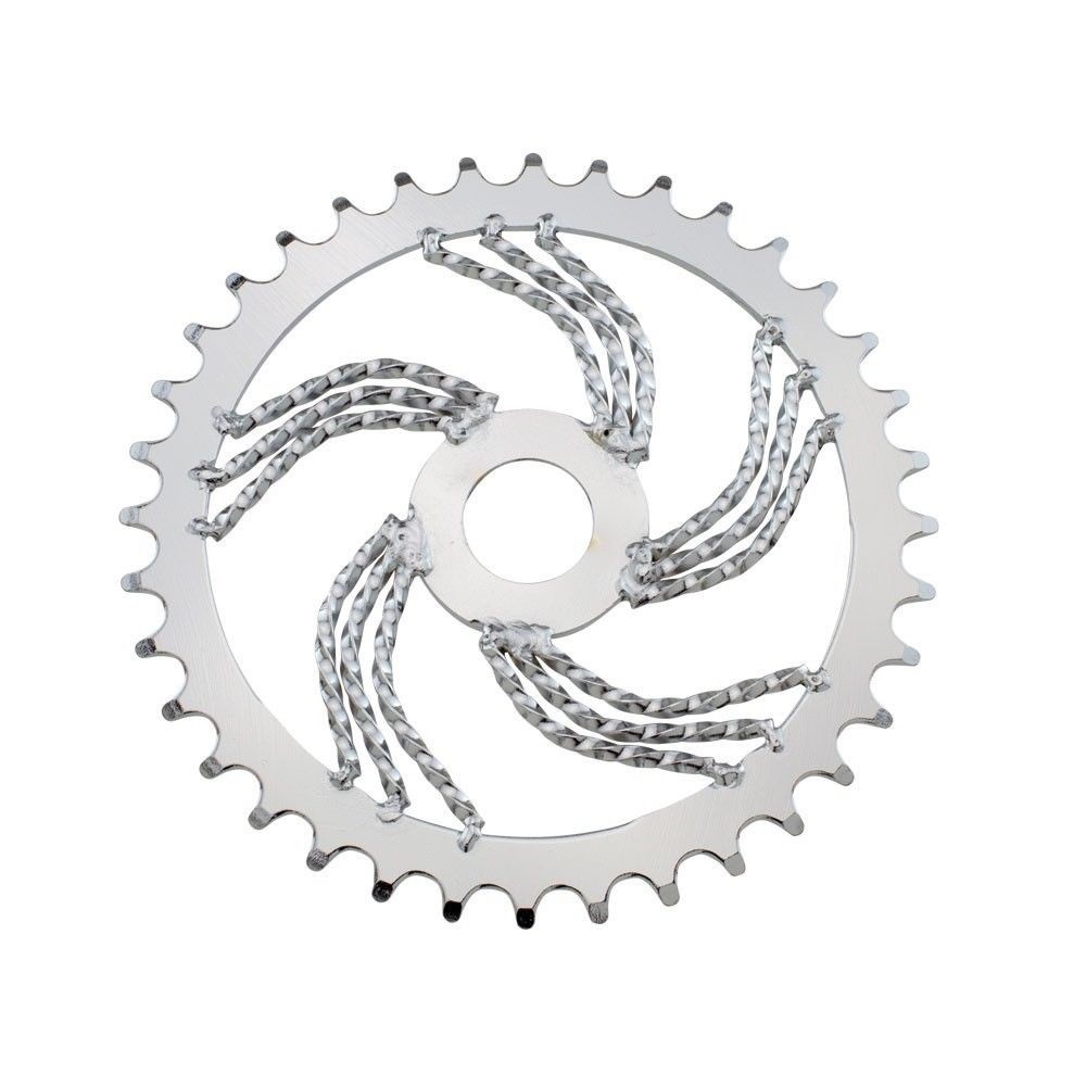 BlCYCLE CHAlNRING Swirl Twisted 36t 1/2 X 1/8  Chrome LOWRlDER BlKE SHOW PART