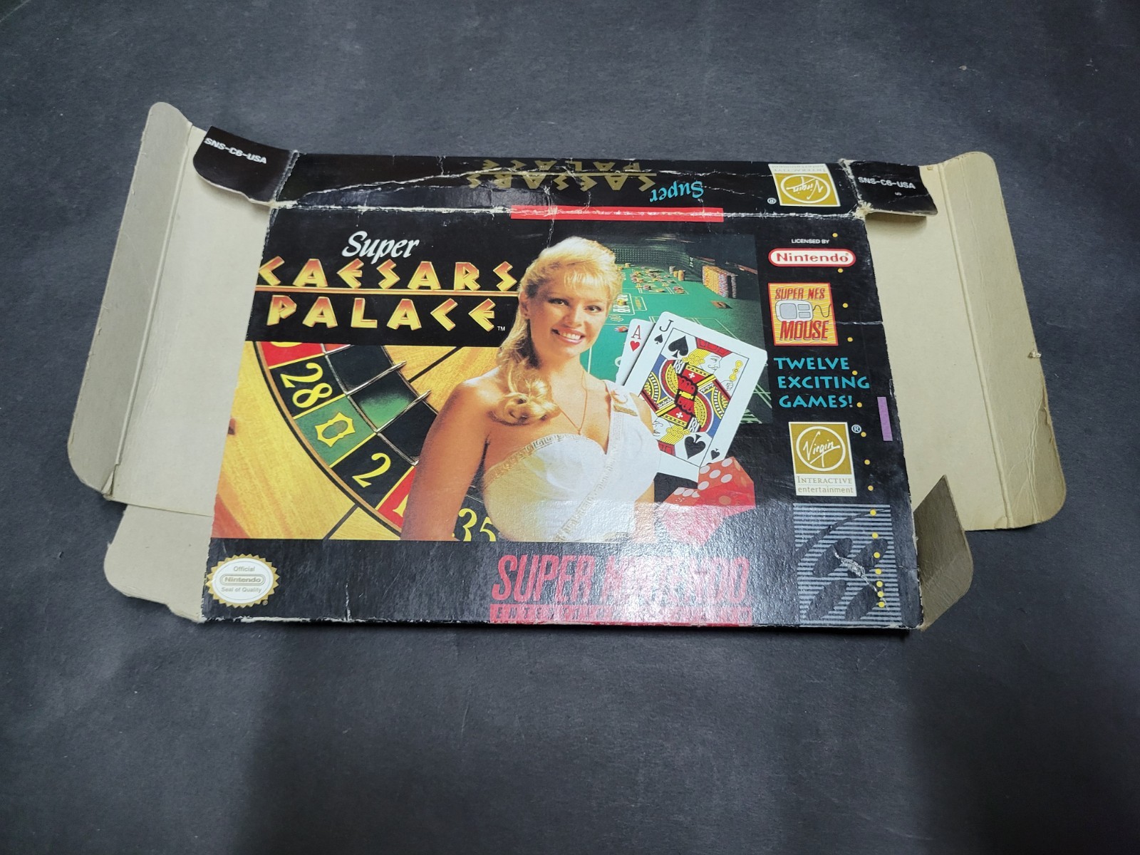 Super Caesars Palace (Super Nintendo, 1993) Box Only