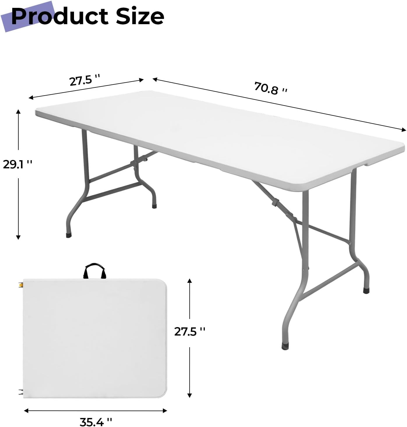 6FT Folding Table 1 Pack 6FT Folding Bench Seat 2 Pack