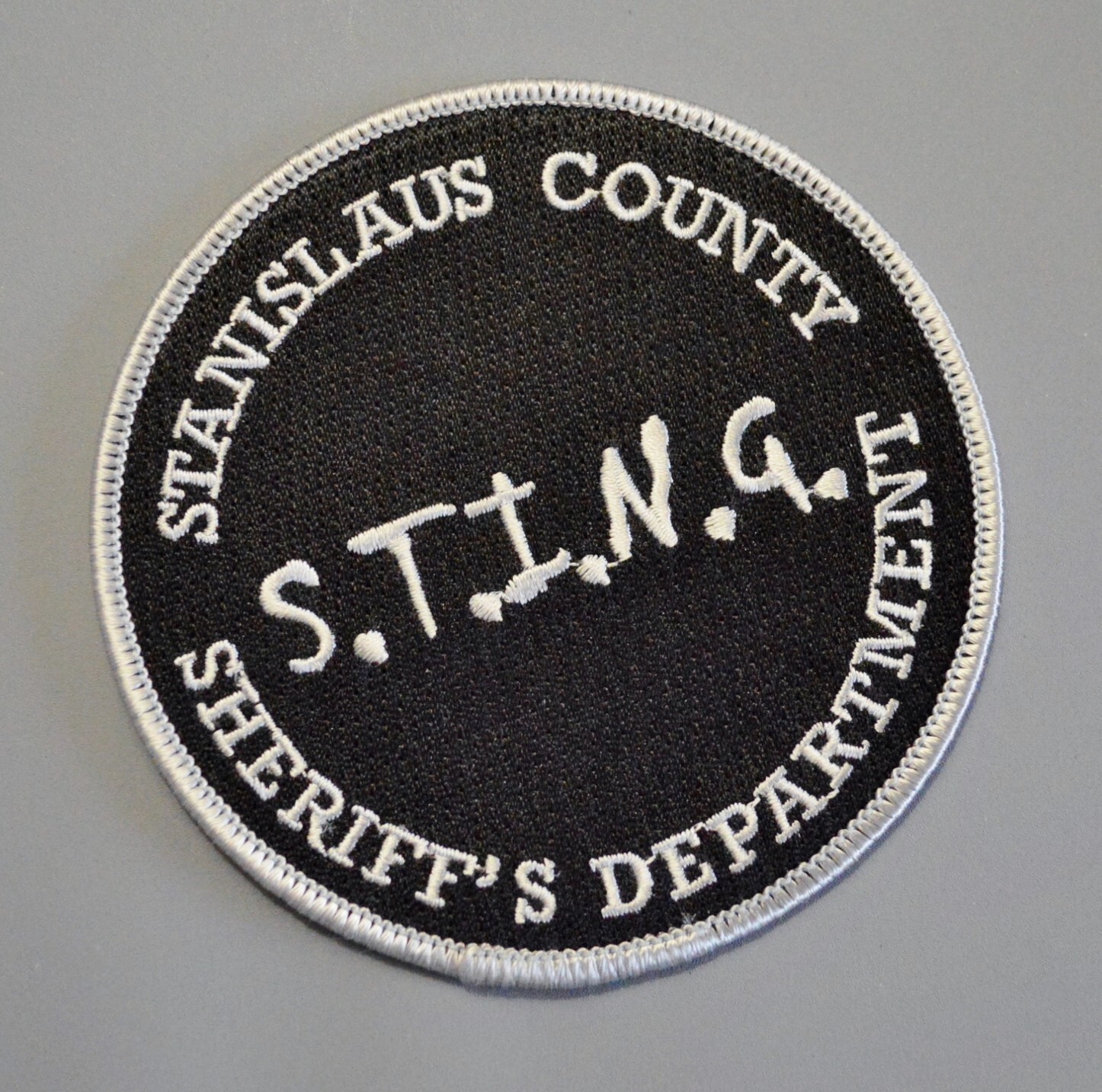 Stanislaus County California Sheriff S.T.I.N.G. Subdued Patch #2 ++ Mint CA