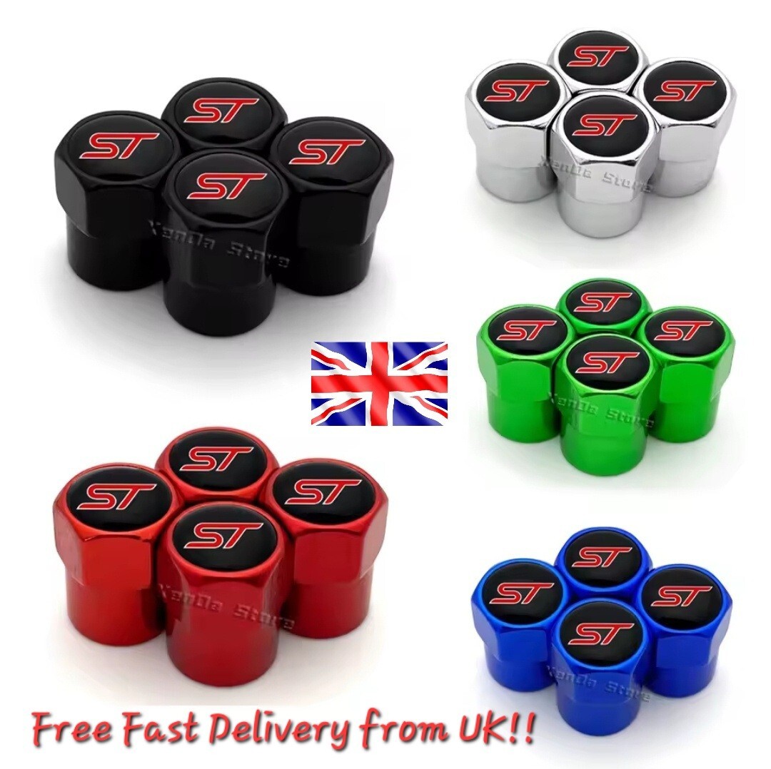 Ford ST valve caps dust caps Fiesta Focus Puma UK FAST POST!!