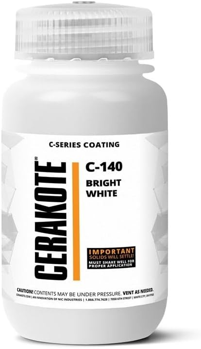Cerakote C-Series Air Cure Ceramic Coating C-140P Bright White (16oz)