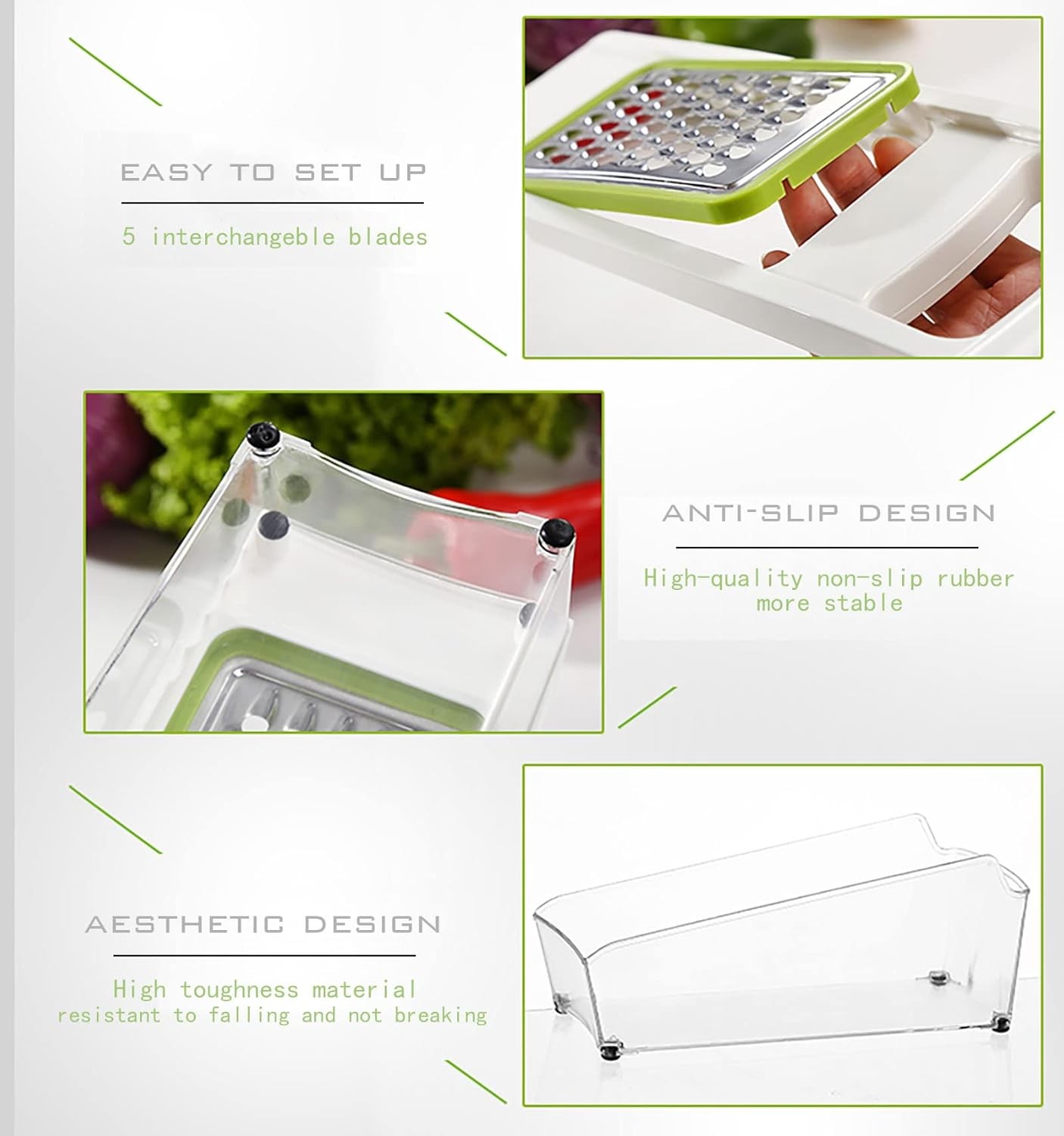 Graters For Kitchen, Cheese Grater with Container, Mandoline Slicer For Kitchen,