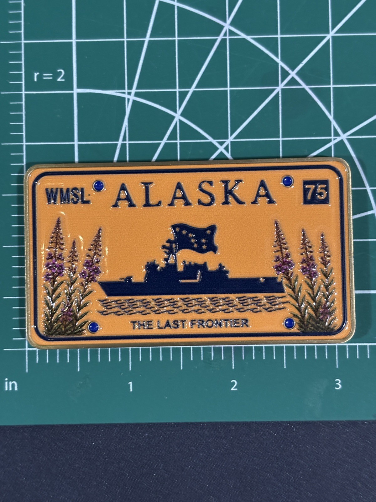 USCGC WMSL Alaska plate challenge coin