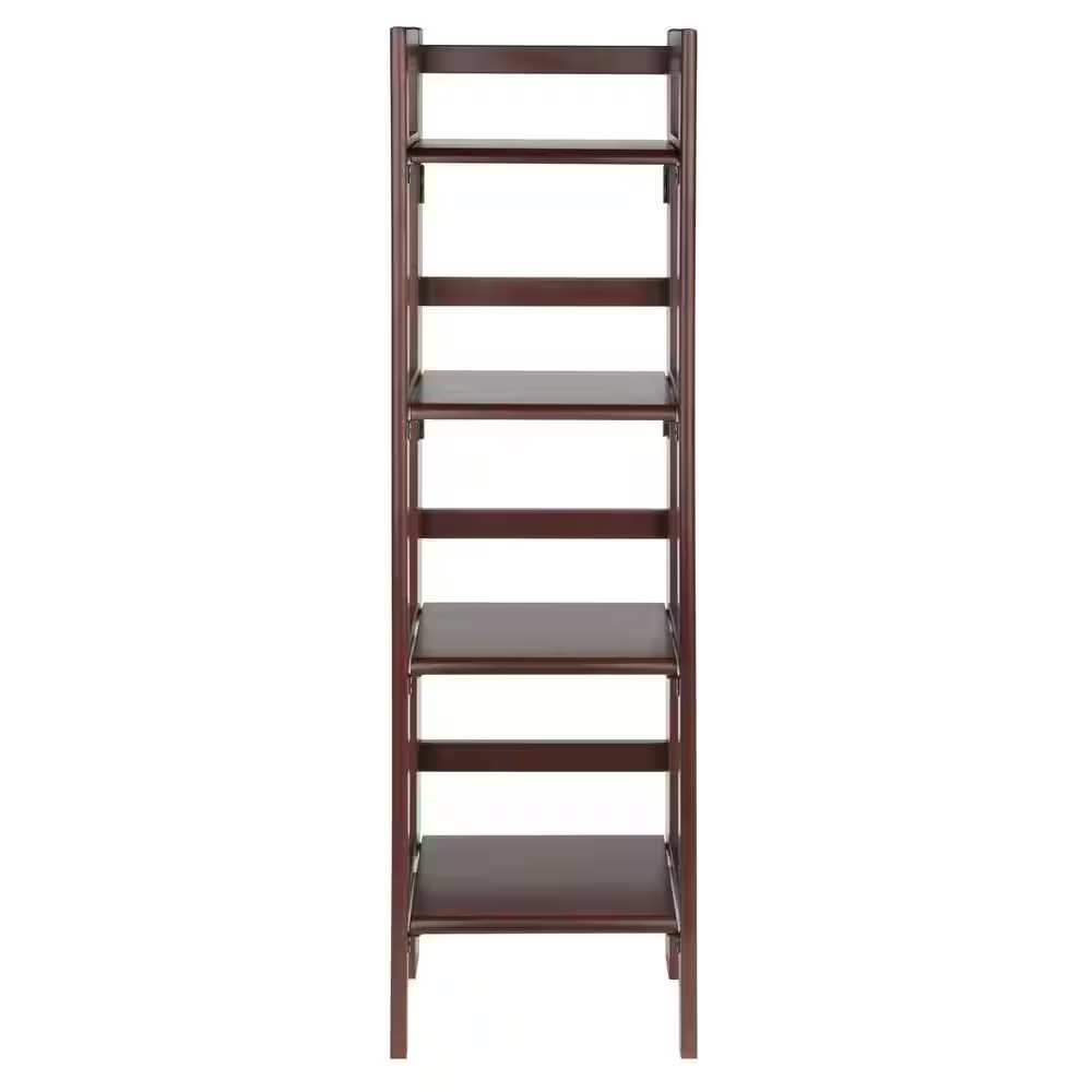 Terry 4-Tier Foldable Shelf, Narrow, Walnut