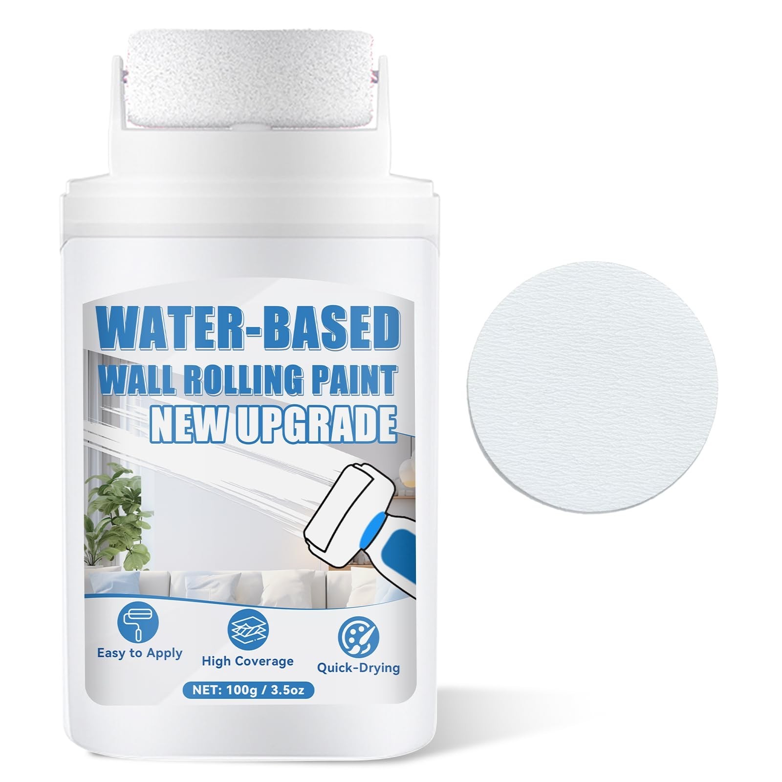 White Paint for Wall, White Touch Up Paint for Walls, All-in-One Repair Kit w...