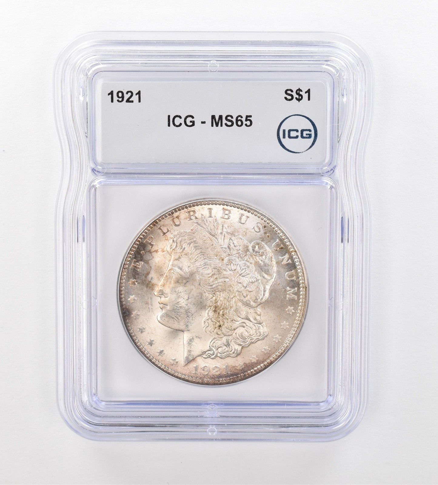 1921 Morgan Silver Dollar MS65 ICG Beautiful Tone *1003