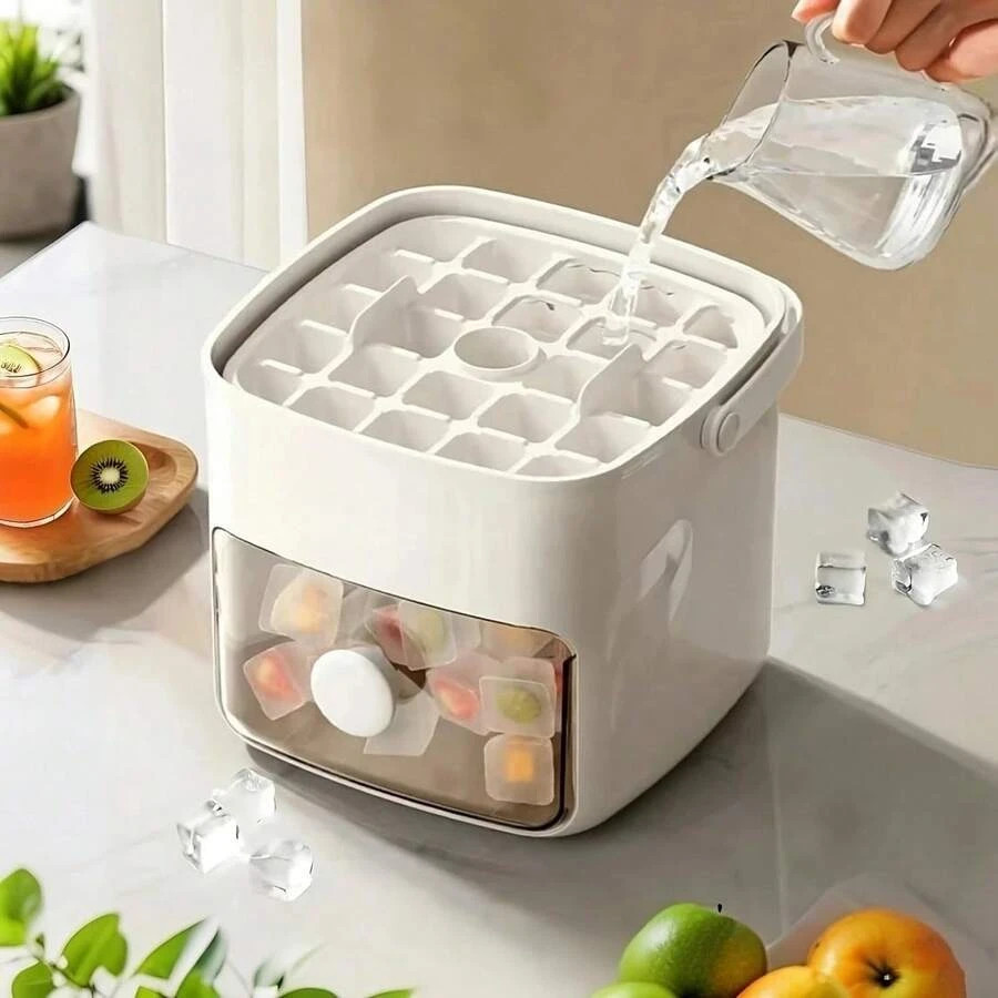 48 Grid Ice Cube Tray Press Type Large Capacity Ice Maker Box Portable For Home