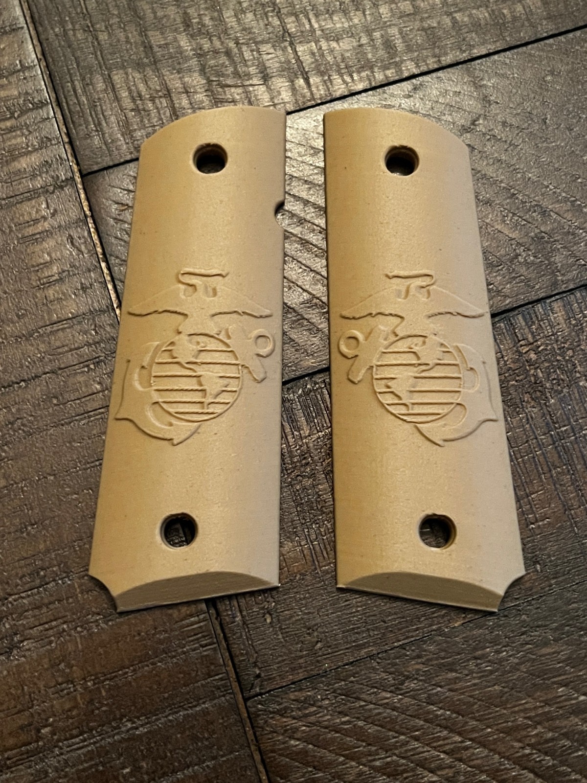 1911 Pistol Grips USMC Marine Dessert Sand Kimber Colt Rock Island Springfield
