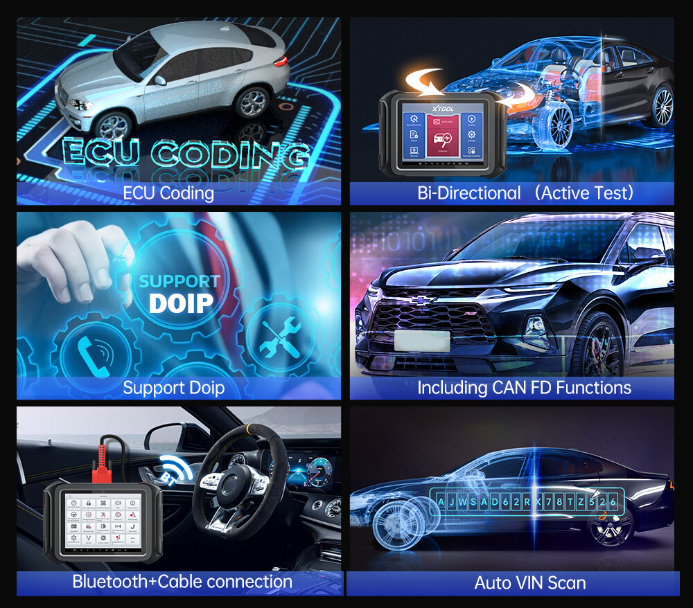 XTOOL D7 D8-BT D9-BT PAD PLUS A30M Full System Diagnostic Scanner Car Key Coding