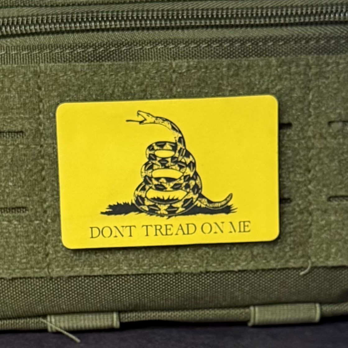 Don’t Tread On Me Morale Patch 2x3" Hook & Loop Gadsden Flag Plate Carrier Patch