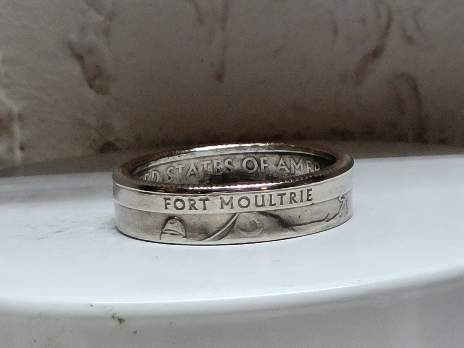 FORT MOULTRIE, SC. - Size 9 State Quarter Coin Ring