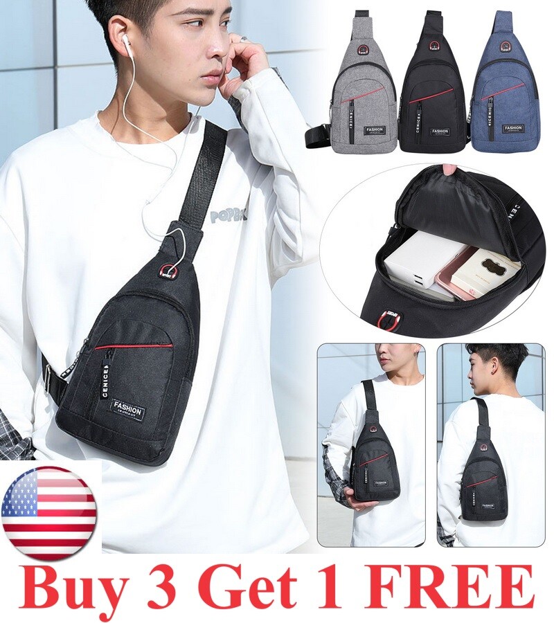 Men Fashion Multifunction Shoulder Bag Crossbody Sling hiking travel biking bag