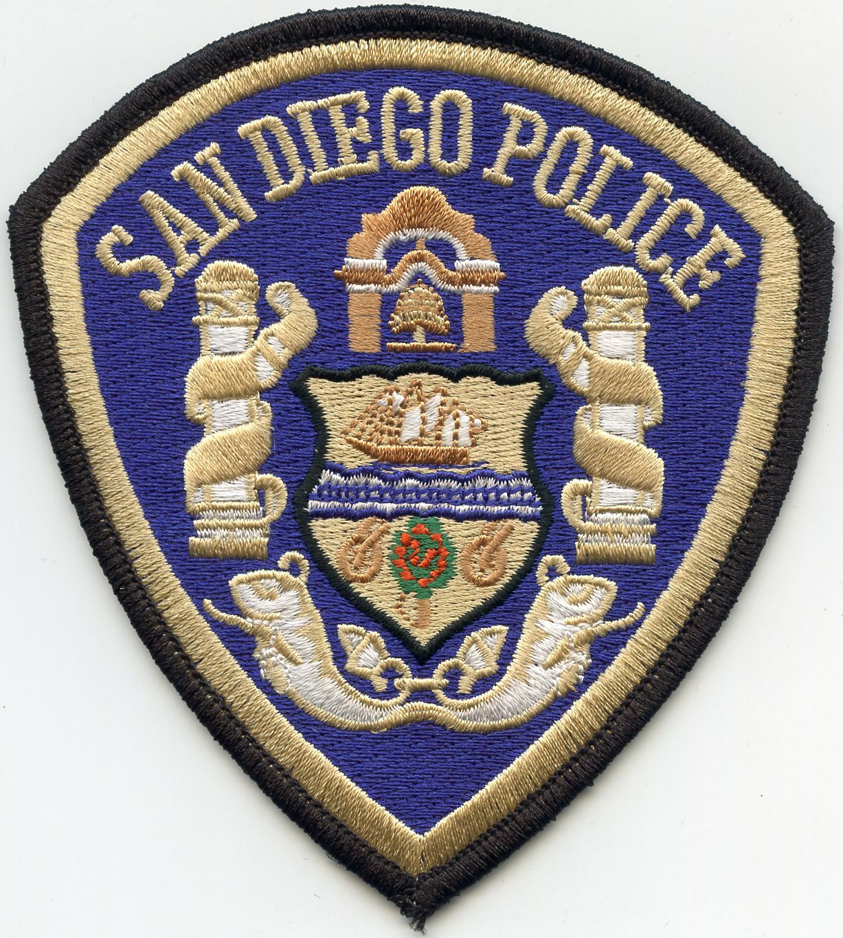 SAN DIEGO CALIFORNIA CA Tan Letters POLICE PATCH