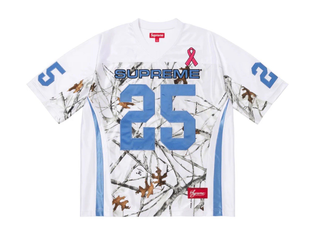 XL - WHITE - SUPREME Breast Cancer Awareness Football Jersey - CONFIRMED ORDER