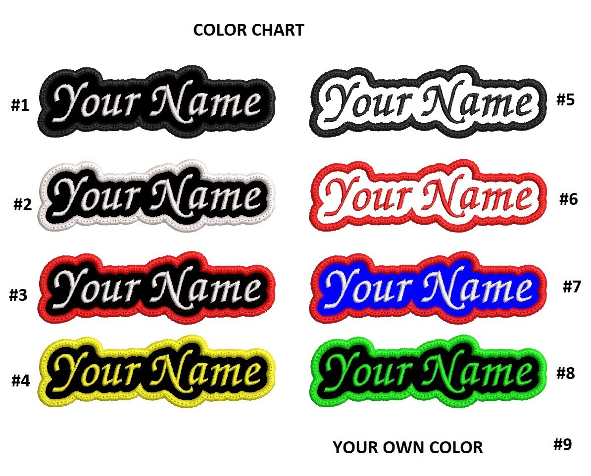 FANCY CUSTOM NAME EMBROIDERED PATCH, IRON ON FAST SHIPPING, USA SELLER