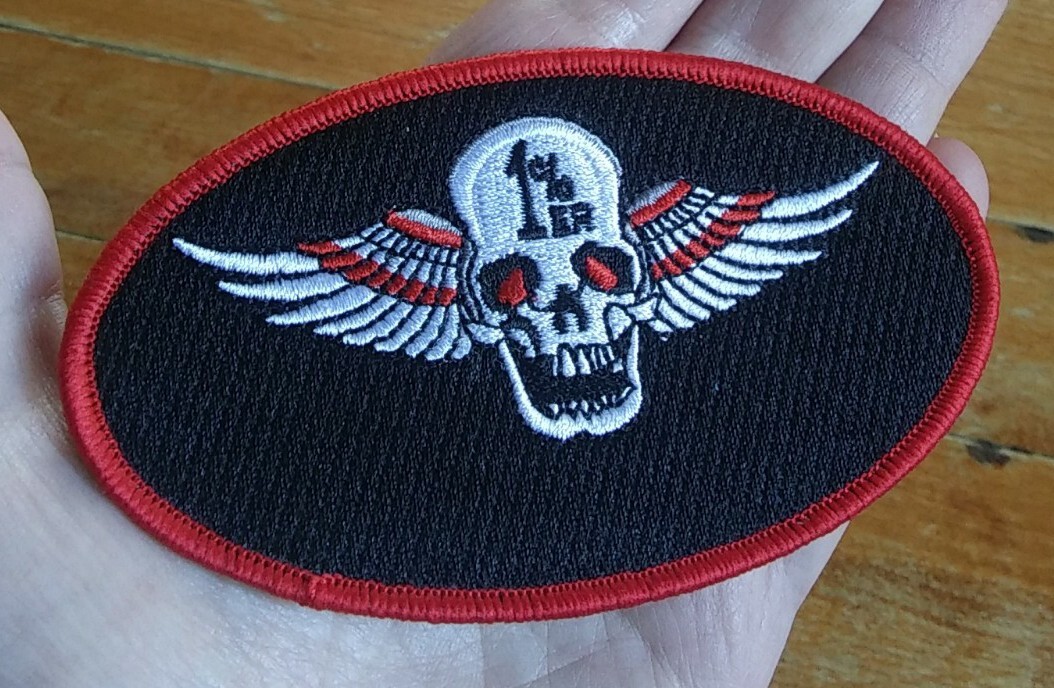 Outlaw Motorcycle 1%er Skull with Wings Jacket Vest Biker Patch