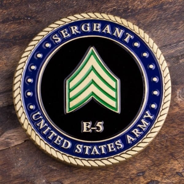 Army Sergeant E5 Challenge Coin