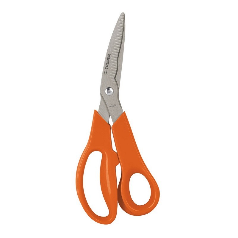 Multipurpose Scissors 8 Inches Serrated Blades for Gamefowl Care Orange Handles