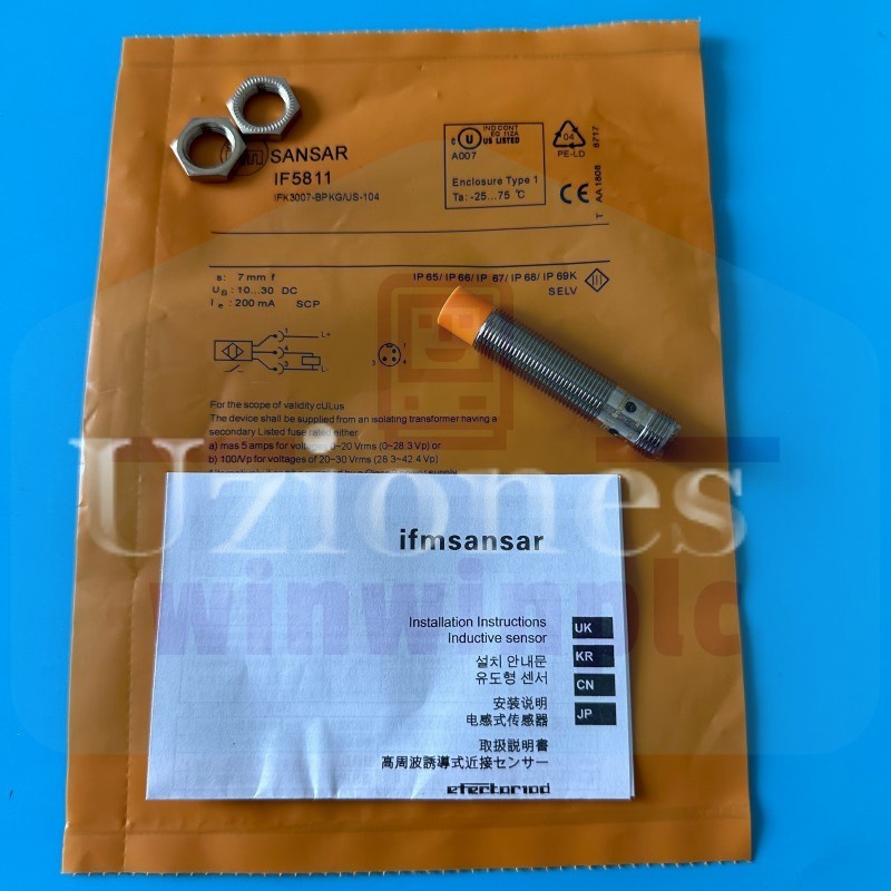 For IFM Efector IF5811 Inductive Proximity Sensor Switch 10-30VDC PNP US Stock