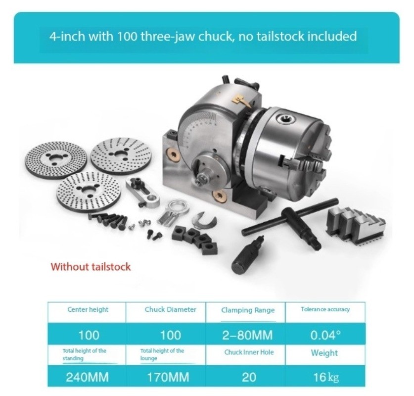 Small Milling Machine Indexing Head for Vertical and Horizontal Applications