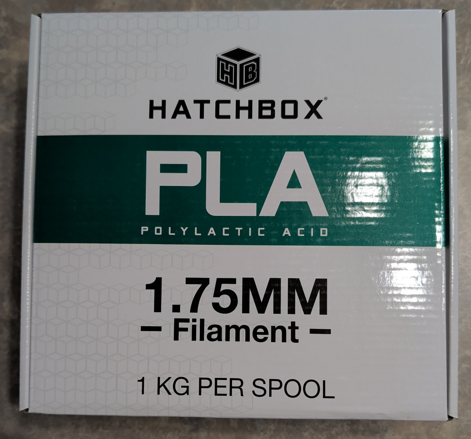 Hatchbox PLA 1.75mm Filament for 3D Printer 1 KG Per Spool - White