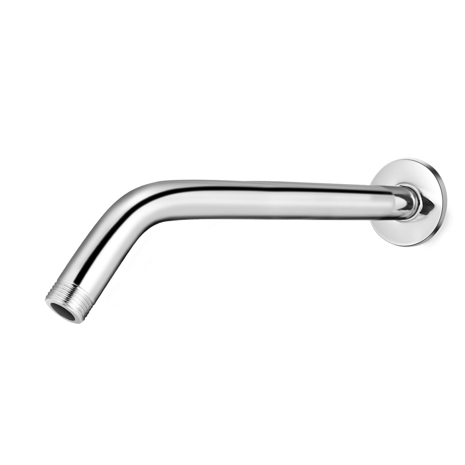 RULNFICHY Shower Arm with Flange, 10 Inch Chrome Shower Pipe, Wall Mount Repl...