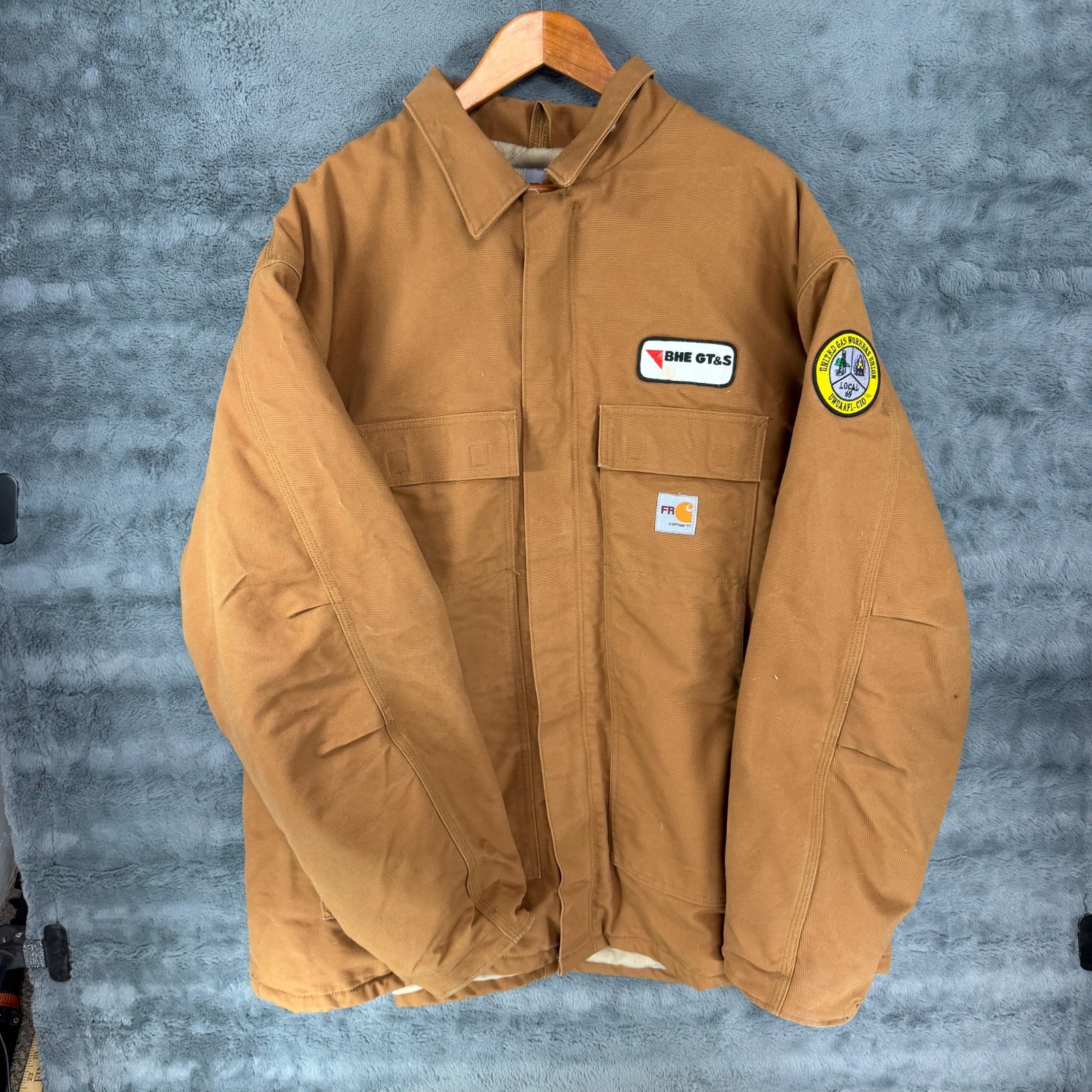 Carhartt FR Flame Resistant Duck Jacket Brown 101618 211 Mens 3XLT TALL HRC 4