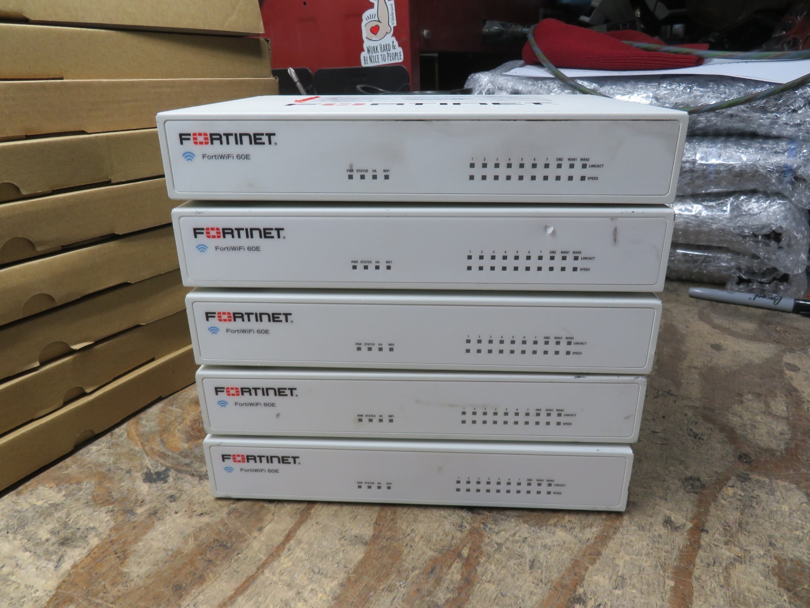 LOT OF 5 Fortinet FortiGate 60E FG-60E Network Security Firewall Appliance