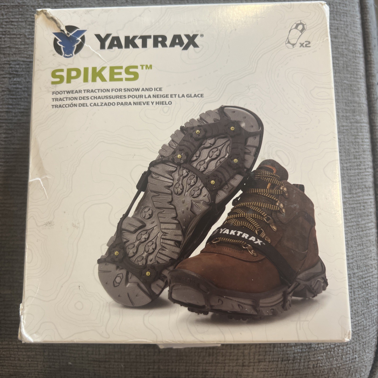 Yaktrax Spikes Size S/M Black Traction Footwear Pull-On New