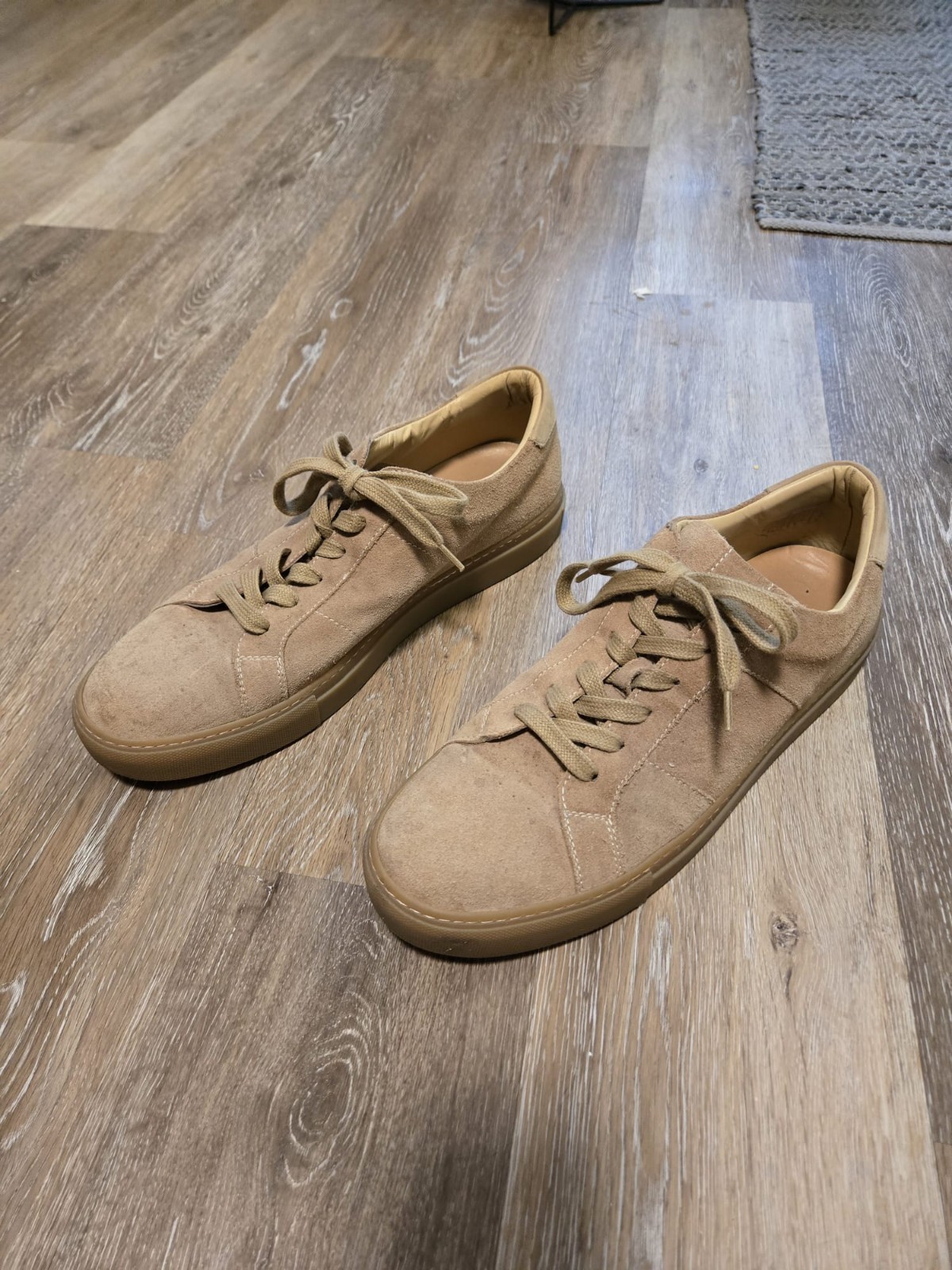 Greats Brooklyn Beige Suede Leather Sneakers US Mens Size 12