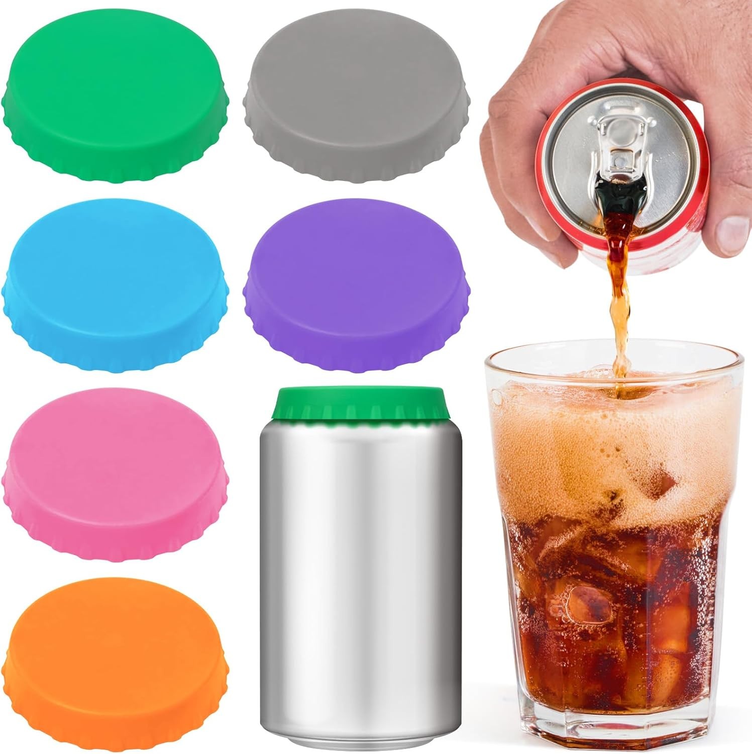 Silicone Soda Can Cover Lids, Reusable Beer Can Covers