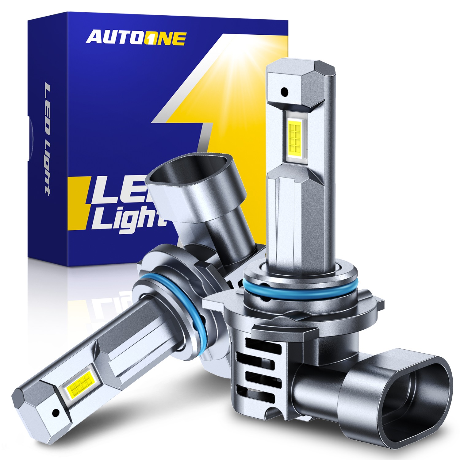 9012 HIR2 10000K LED Headlight Bulbs Kit High Low Beam Super Bright Combo White