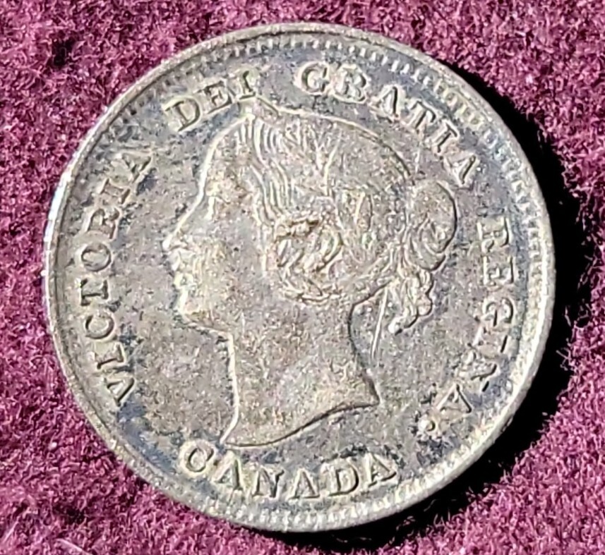 1896 Canada 5 cent silver - Solid VF stk#K959