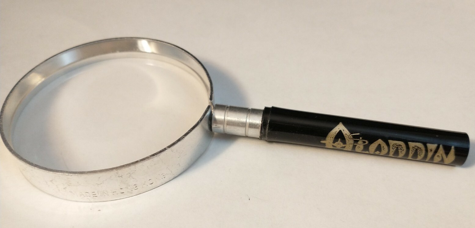 Vintage Aladdin Casino Las Vegas Magnifying Glass