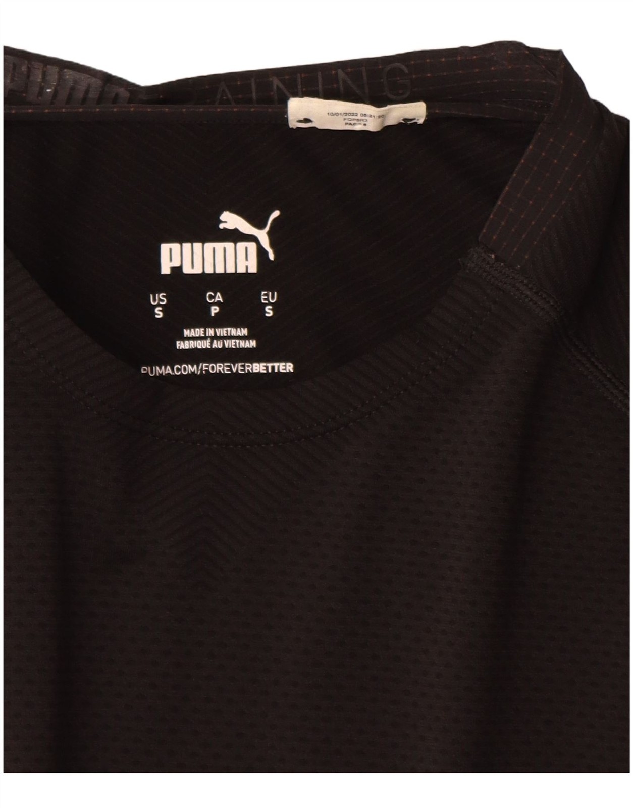 Puma Mens T-Shirt Top Small Black CH03