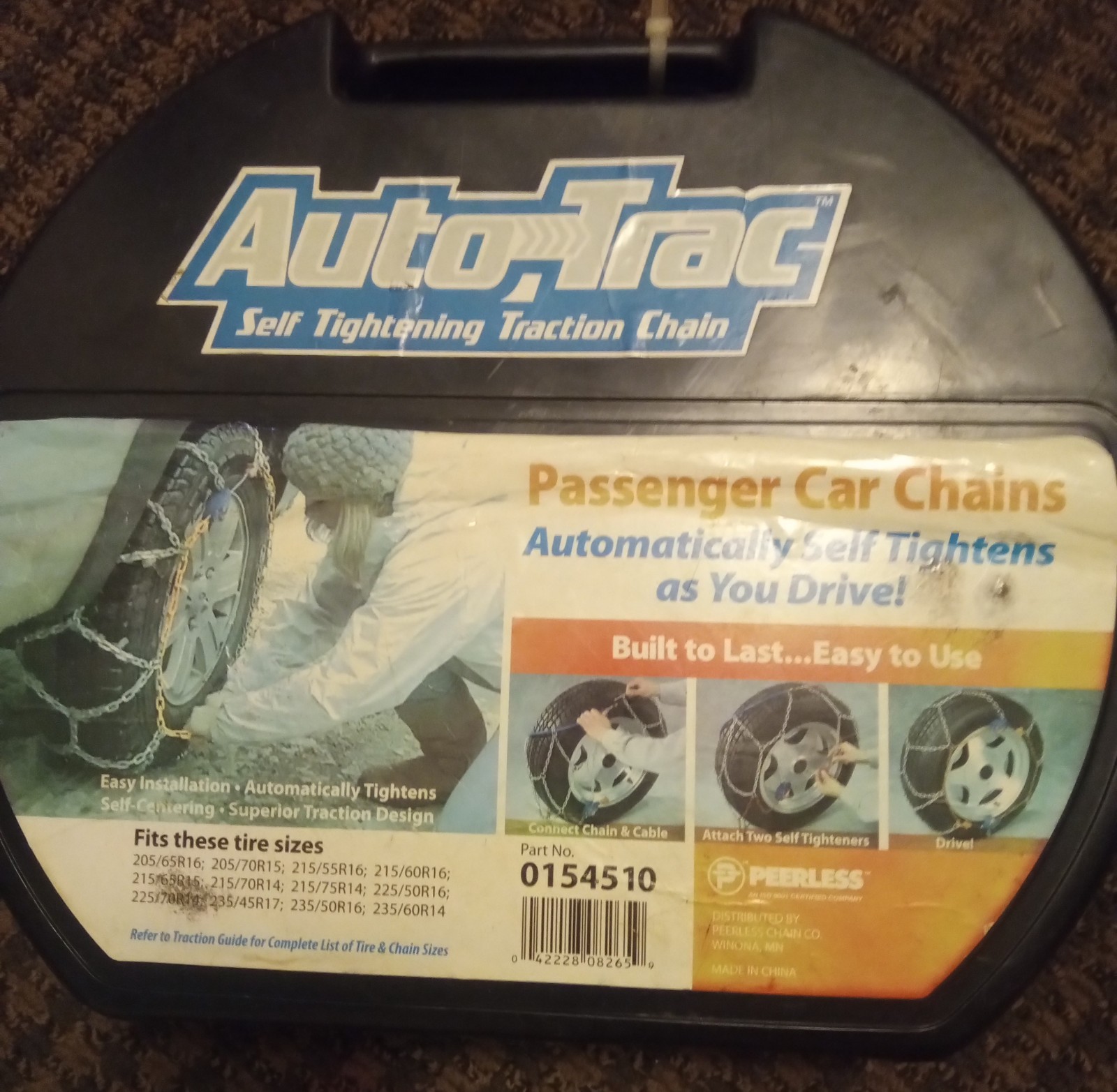Peerless AutoTrac Passenger Tire Chains, 0154510WM See Tire Sizes In Description