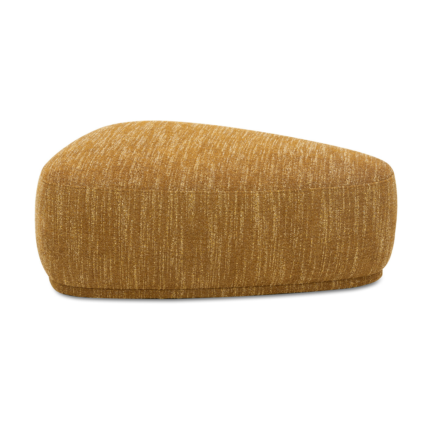 Pebble 44" Rounded Triangle Cocktail Ottoman Mustard Yellow