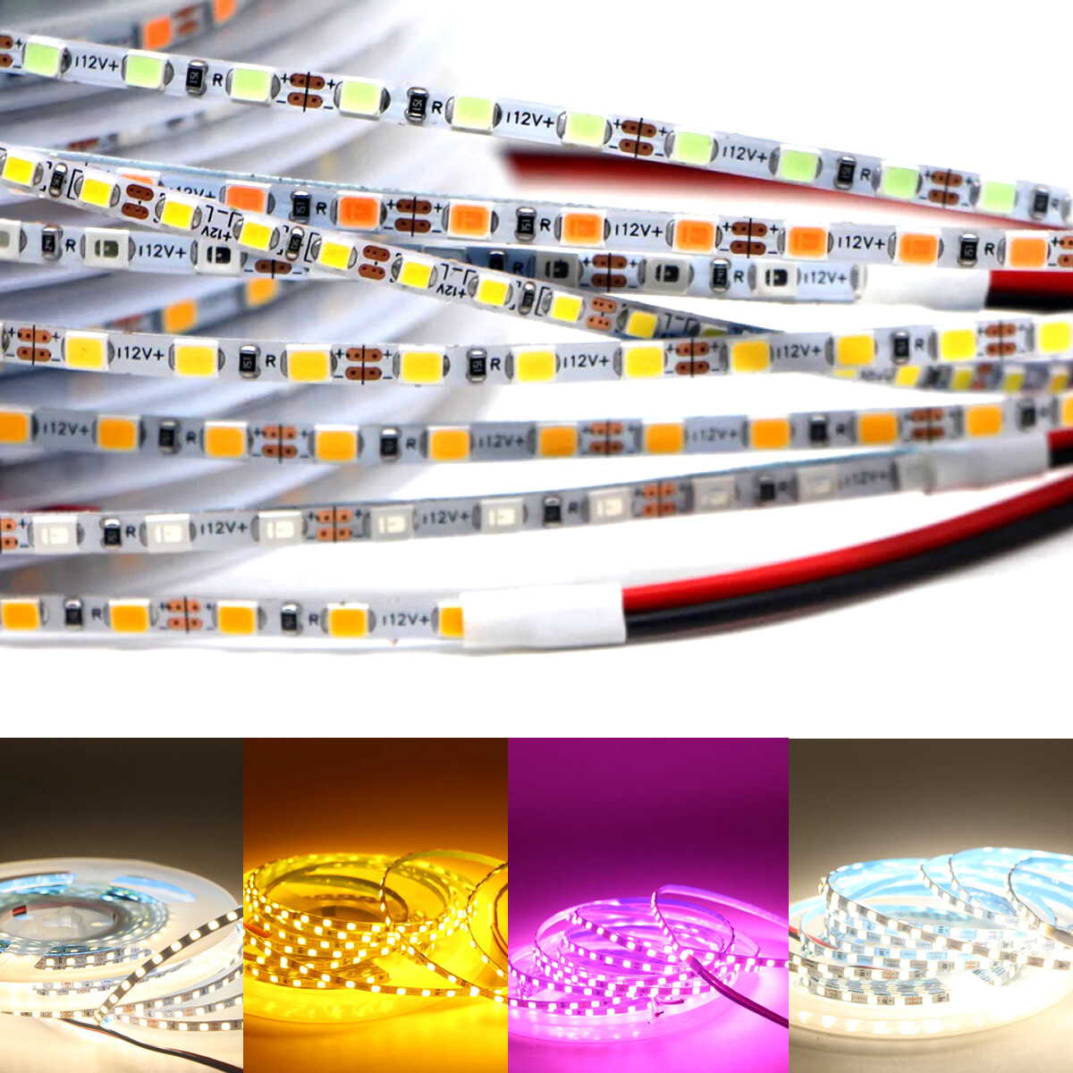 3mm Narrow Width LED Strip Light 5M DC12V 2025 168Led/m Rape Rope Light Flexible