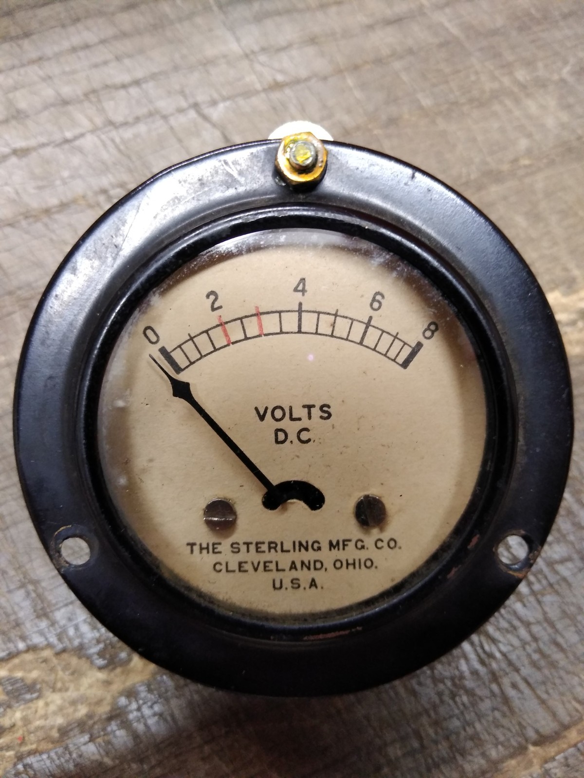 Vtg Sterling DC Volts 0-8 Panel Meter Gauge Made in USA