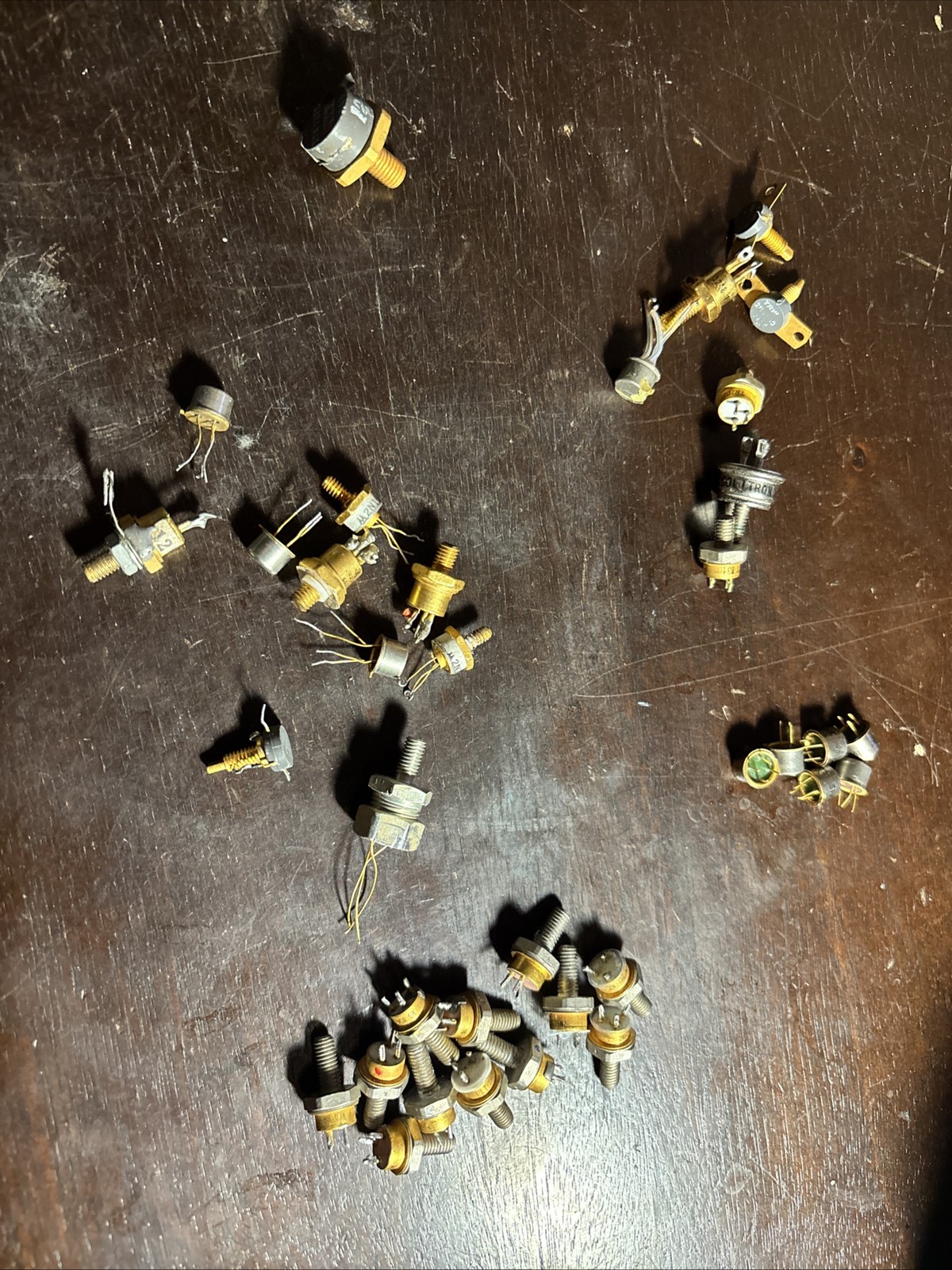 Lot Of 35 Used NPN RF Power Transistors and Microwave Vintage Some Gold Plated