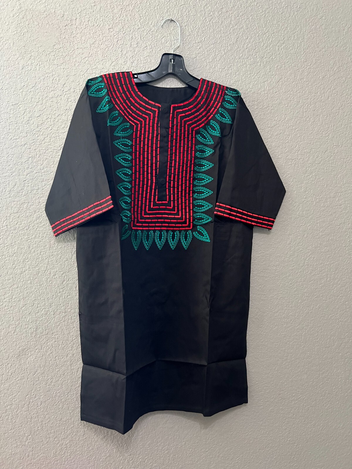 African clothing for men-Dashiki S-7X Black