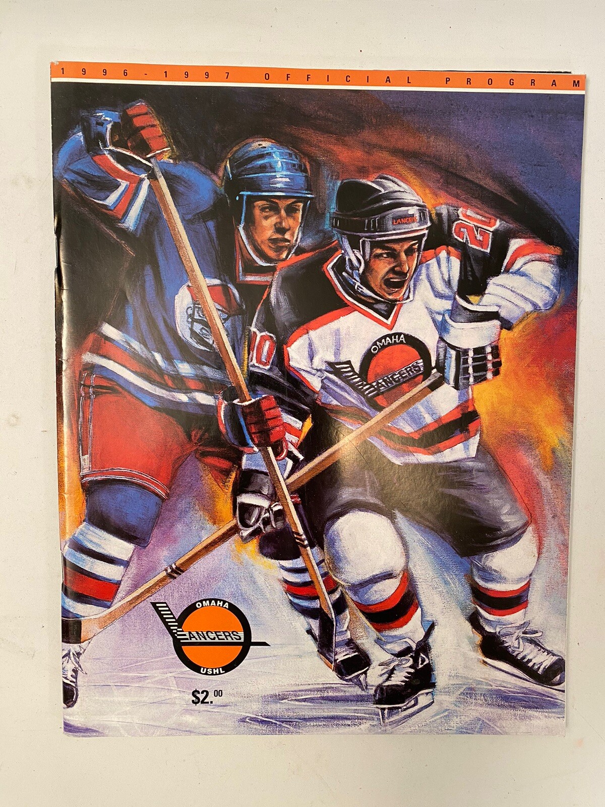 USHL 1996-1997 Omaha Lancers Vintage Hockey Program Hastings Wisconsin Badgers