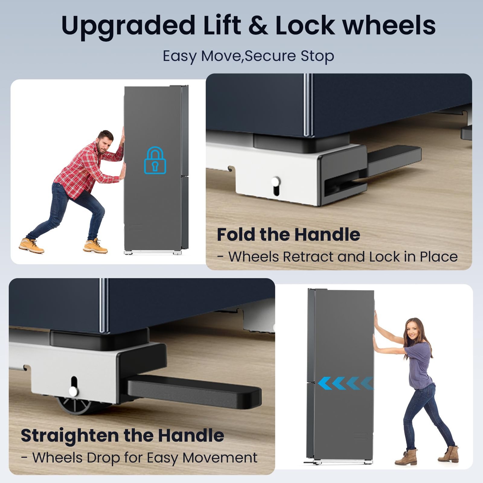 Appliance Slider Heavy Duty with Wheels, Adjustable Appliance Roller Base Max...