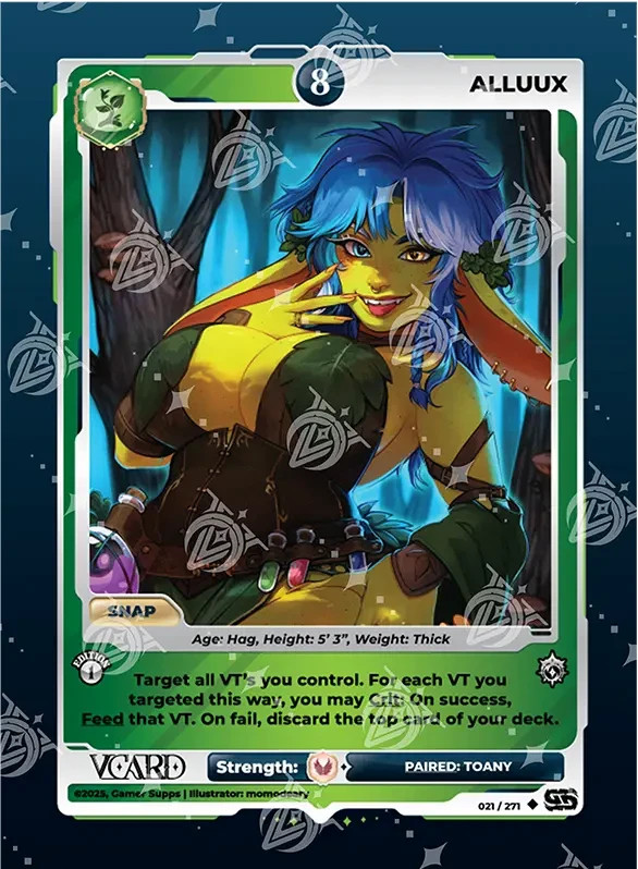 VCard Divine Chaos First Edition Holo 8 VTubers